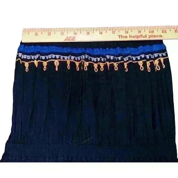 Skemo Size L Strapless Maxi Dress Embroidered Comfy Vacation Party Wear - Picture 7 of 10